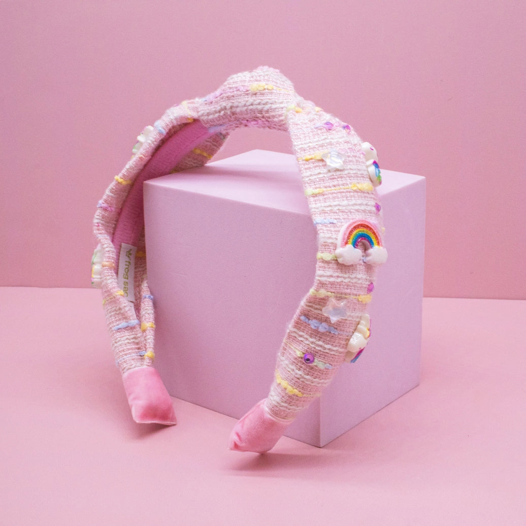 Frog Sac - Unicorn Knotted Headband - Rainbow Knot Hair Band For Kids