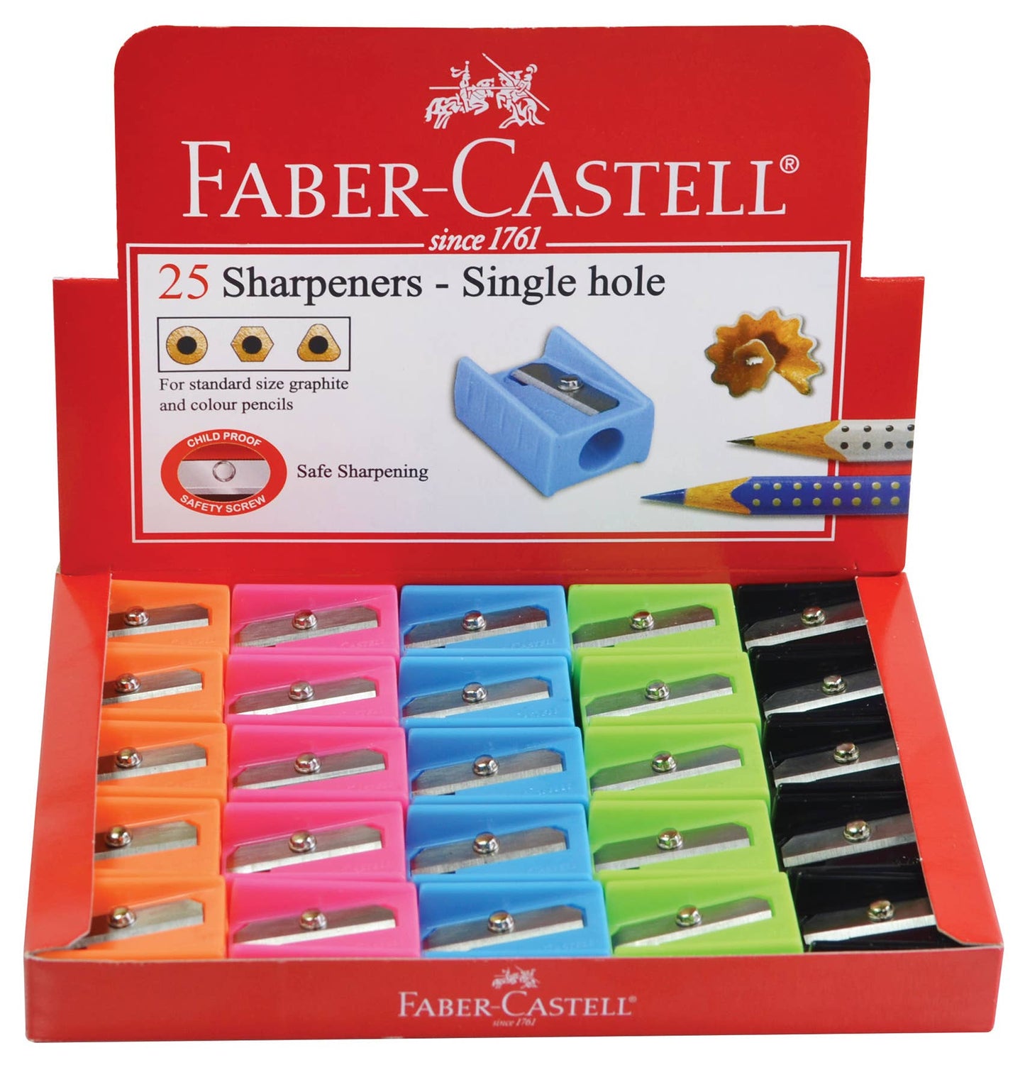 Faber-Castell / Creativity for Kids - 25ct Single Hole Pencil Sharpener Display