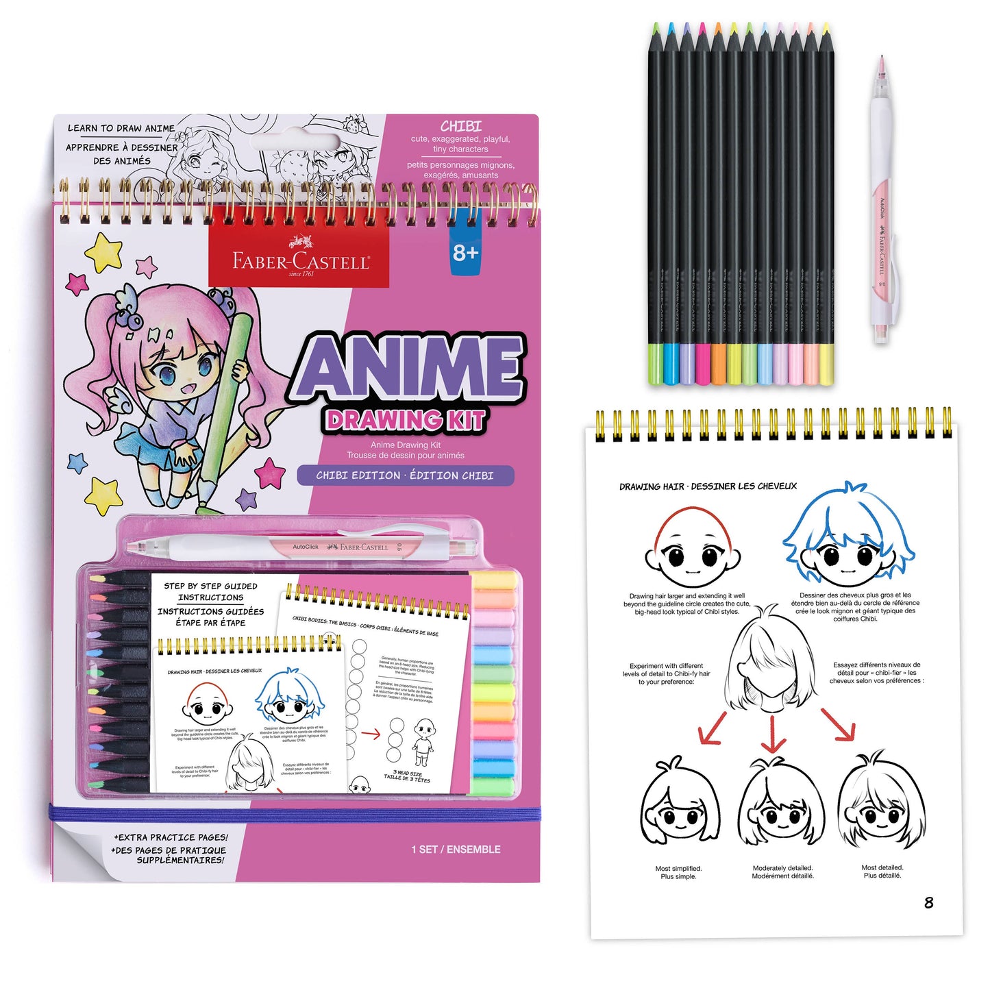 Faber-Castell / Creativity for Kids - Anime Drawing - Chibi Edition Drawing Instruction Kit