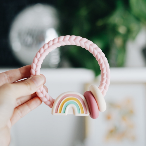 Itzy Ritzy - Ritzy Rattle Silicone Teether Rattles: Rainbow