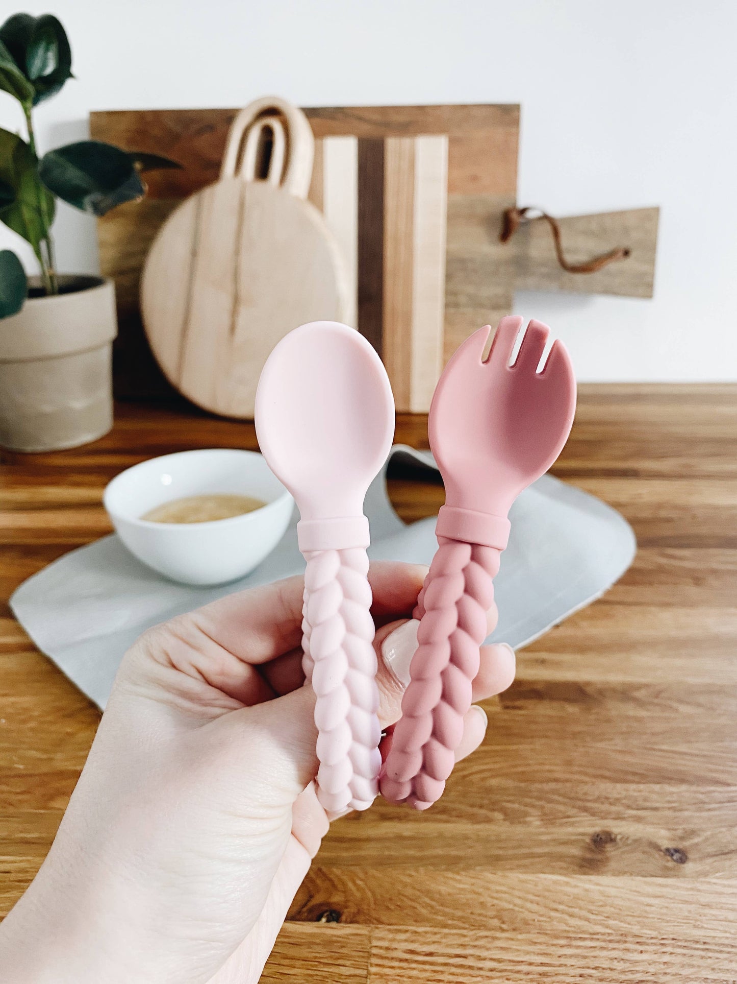 Itzy Ritzy - Sweetie Spoon + Fork Set: Buttercream + Toffee