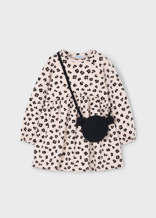 Mayoral - Sand Fleece Dress with Purse