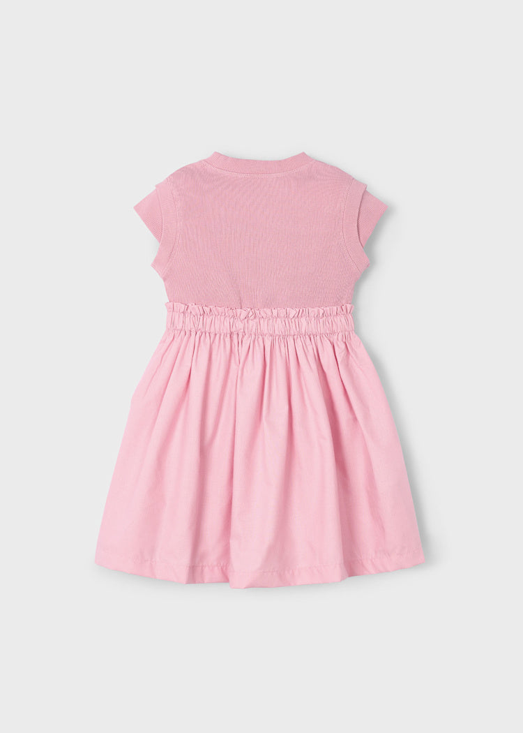 Mayoral Girl Ribbed Combined Dress