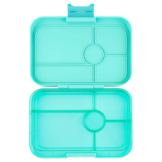 light blue lunch box opened 2