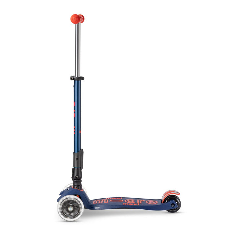 Micro Maxi Foldable LED Scooter Navy