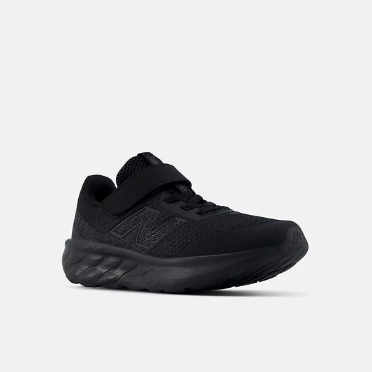 New Balance 520 Little Kids Bungee Lace Sneaker Black