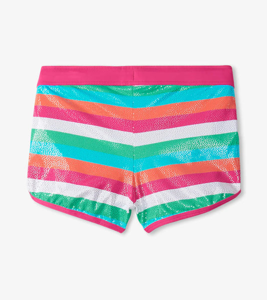 Hatley - Rainbow Palm Swim Shorts - White