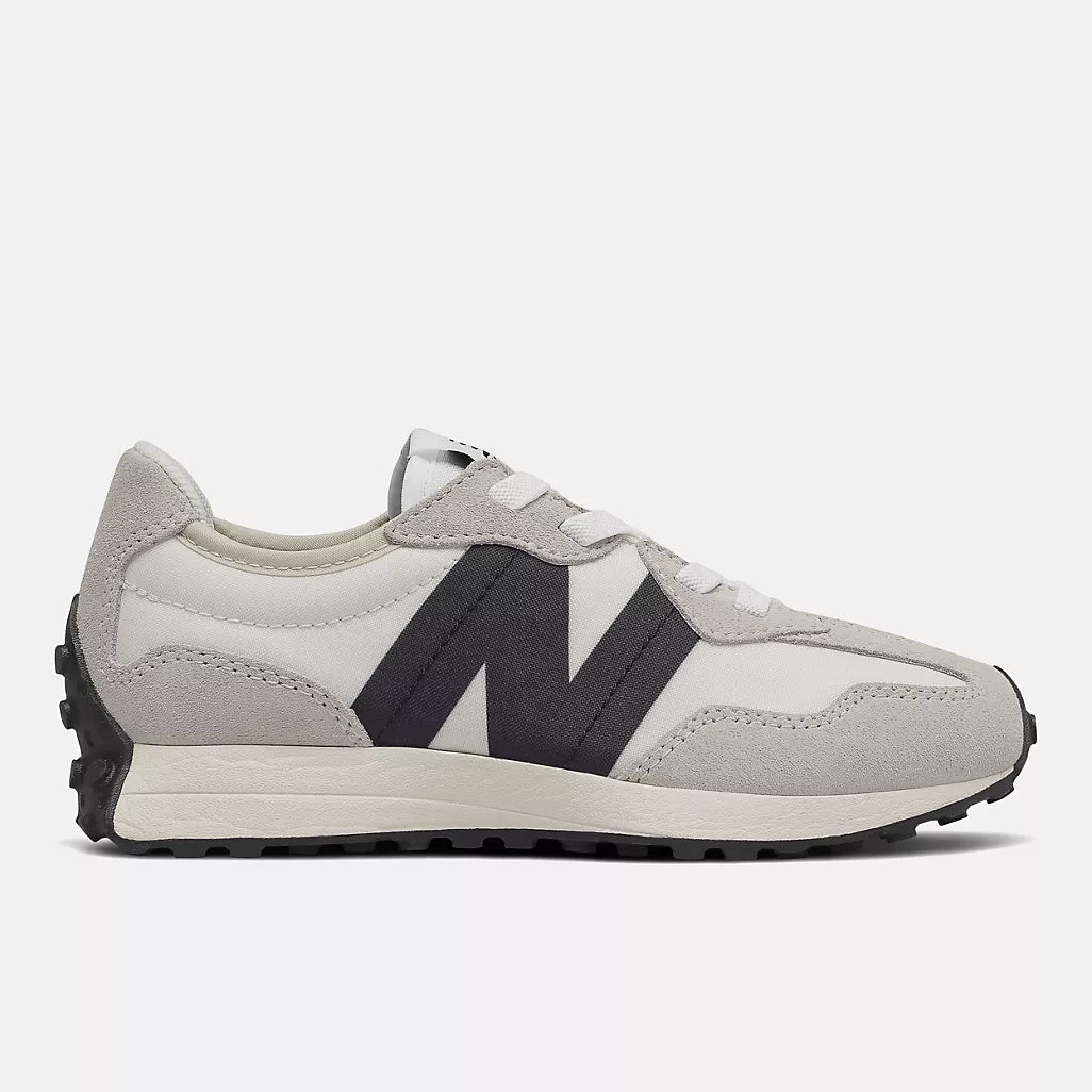 New Balance 327 Little Kids Bungee Lace Sneaker Silver Birch