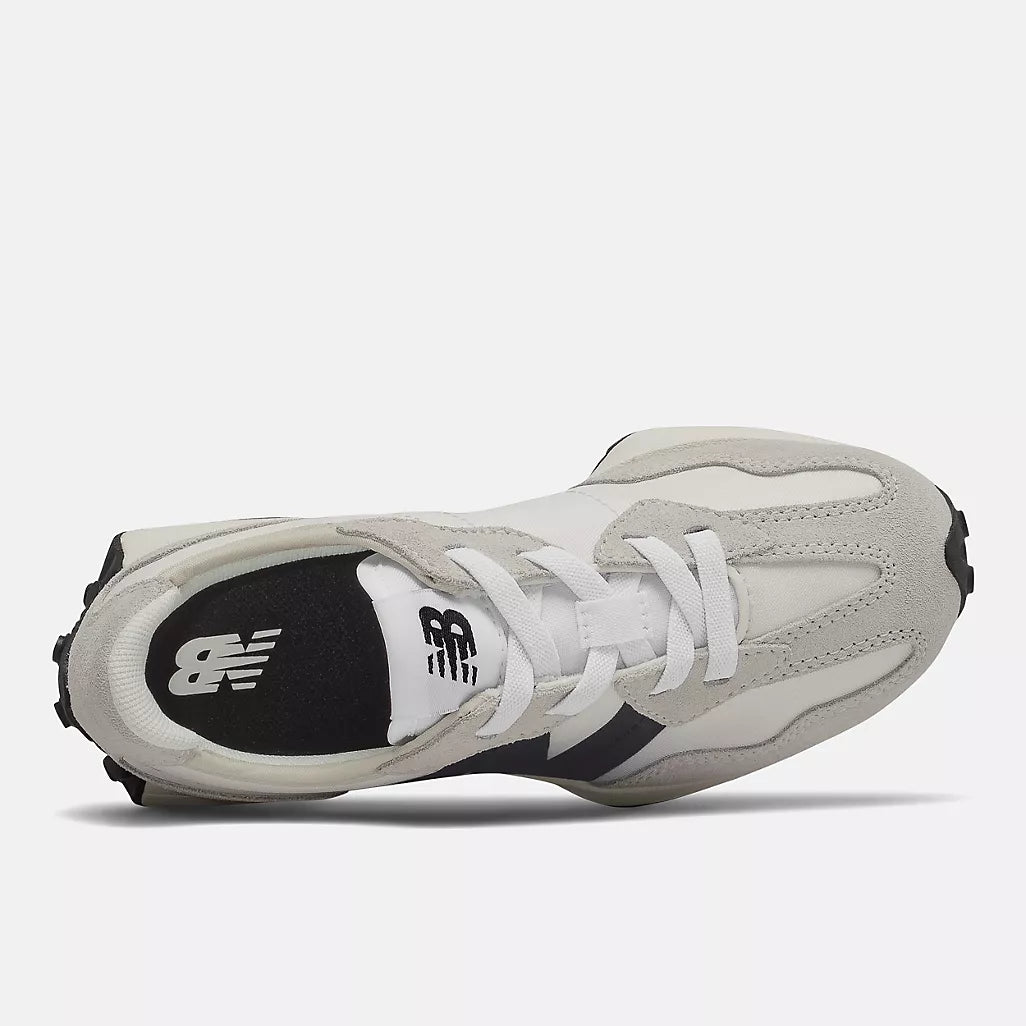 New Balance 327 Little Kids Bungee Lace Sneaker Silver Birch