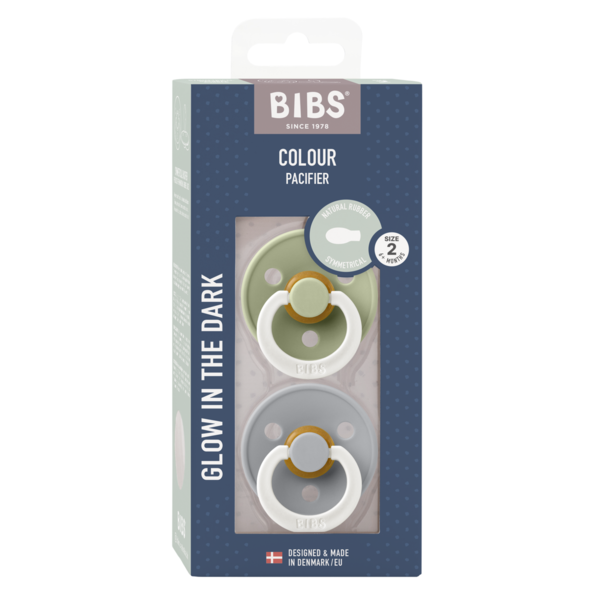 BIBS - Original Glow Latex Pacifier 2 pack