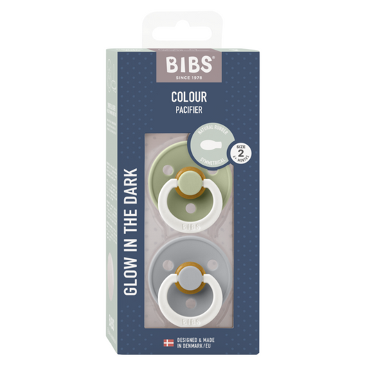 BIBS - Original Glow Latex Pacifier 2 pack