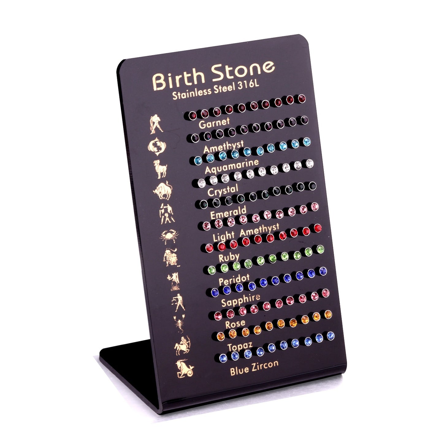 Oh! Cherise Stainless Steel 18k Gold Plated Stud Earrings