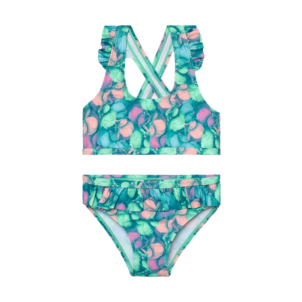 Color kids - 2 Pc Girls Swimsuit Bikini W. Skirt