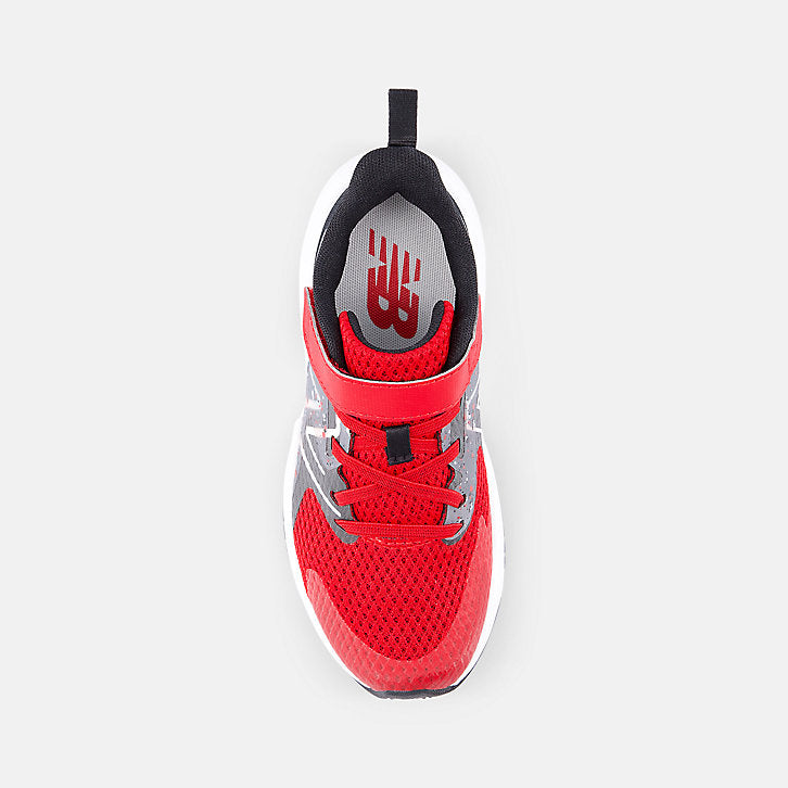New Balance - Rave Run v2 Running Shoe - Bungee Lace with Top Strap - Big Kid - Team Red