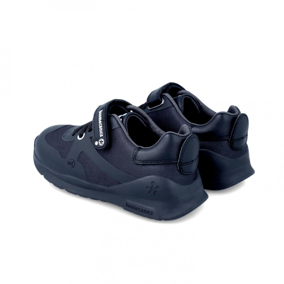 Biomecanics Boys Velcro and Lace School Shoes Black 231011