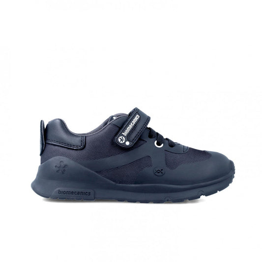 Biomecanics Boys Velcro and Lace School Shoes Black 231011